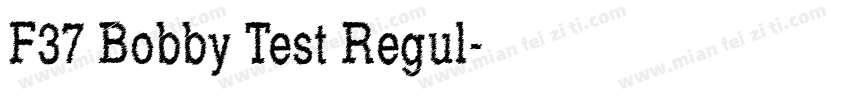 F37 Bobby Test Regul字体转换